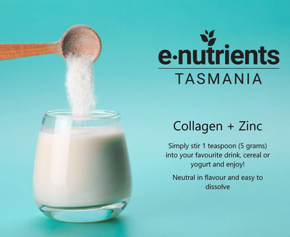 Collagen plus zinc being added to drink. Instructions on how to use